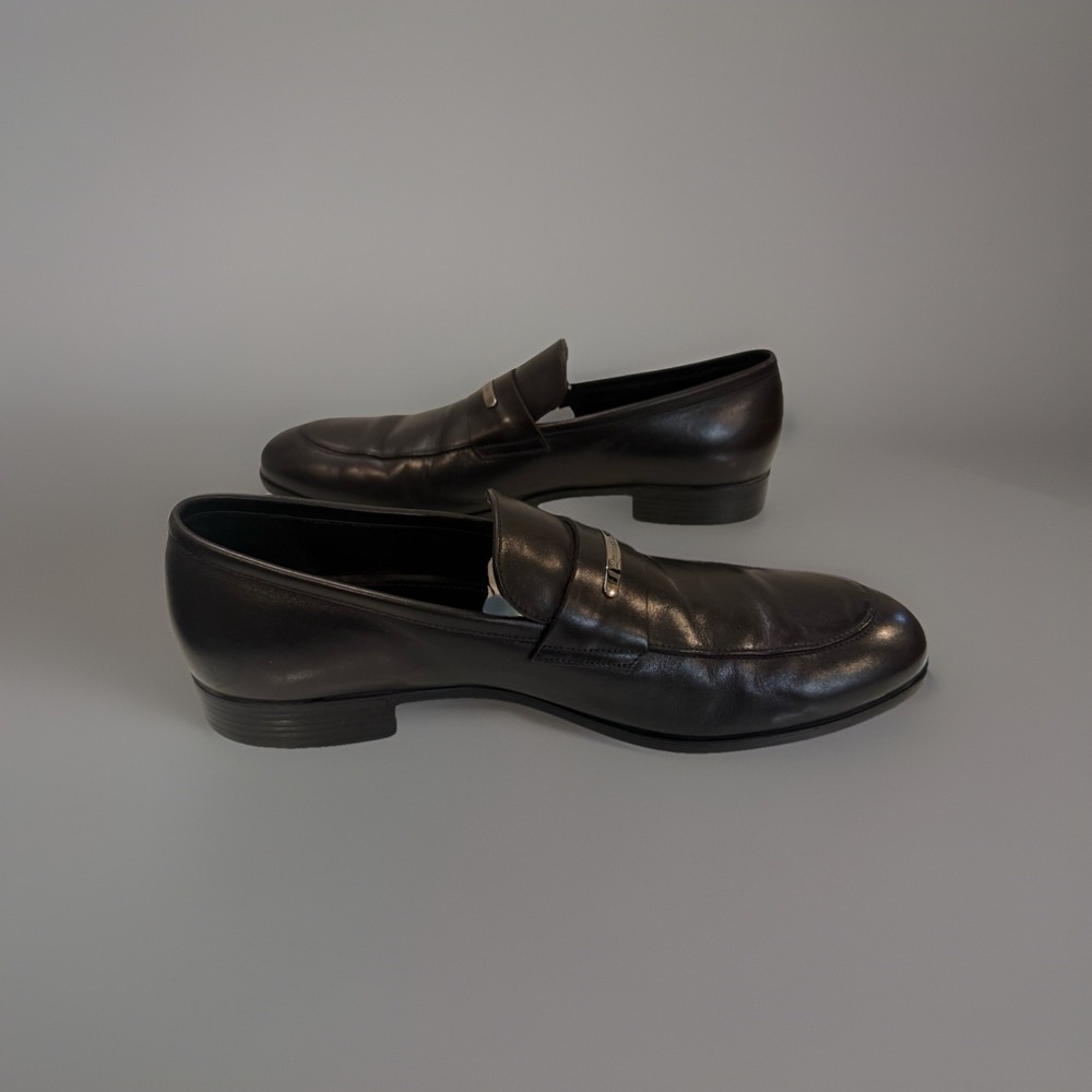 Ermenegildo Zegna Men's US 9.5   Loafer  Black Calf Leather - Picture 8 of 10